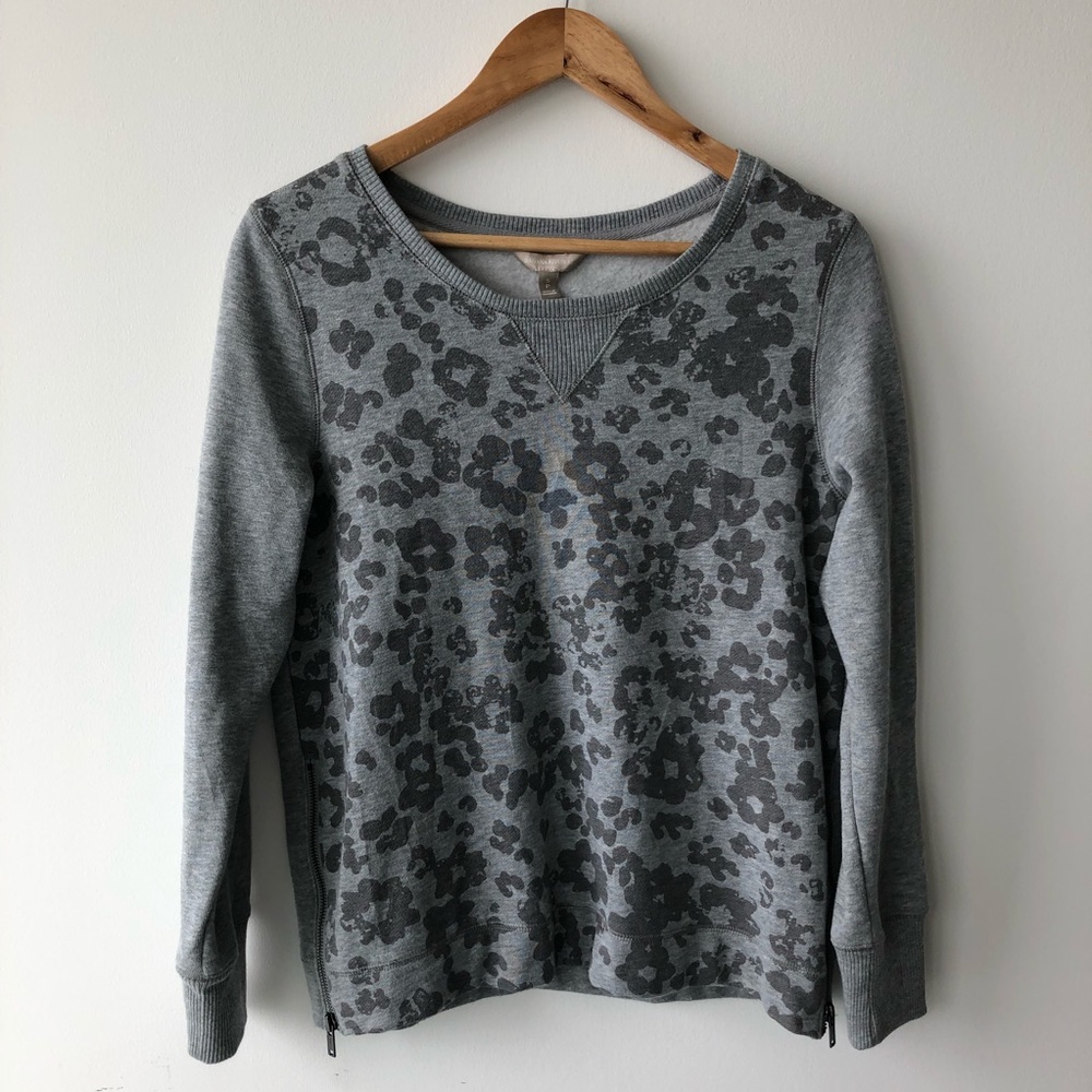 Banana Republic Floral Print Scoop Neck Sweater